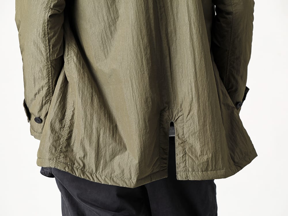 RIPVANWINKLE 2022-23AW Light outerwear with cotton padding that is useful for its lightness of taffeta  - RB-435-D.Khaki - Anorak Shirt Coat D.Khaki 2-004