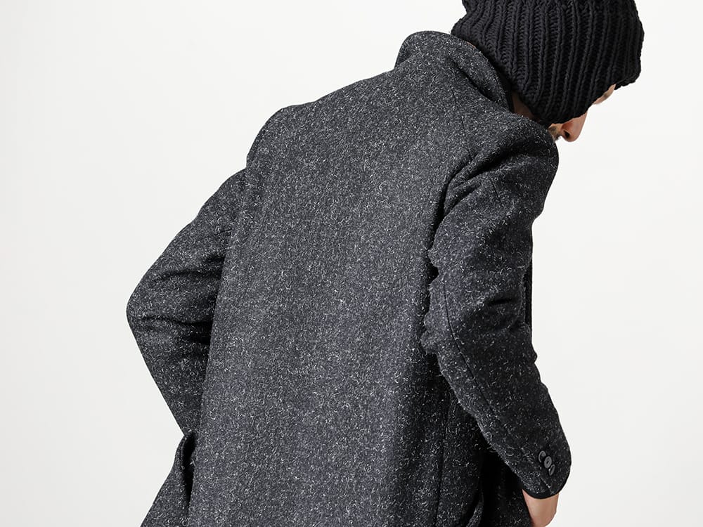 RIPVANWINKLE 2022-23AW Simple coat with a one button design that is easy to use for everyday wear with distinctive Kempi tweed material.  - RB-453 - Chester Coat 2-003