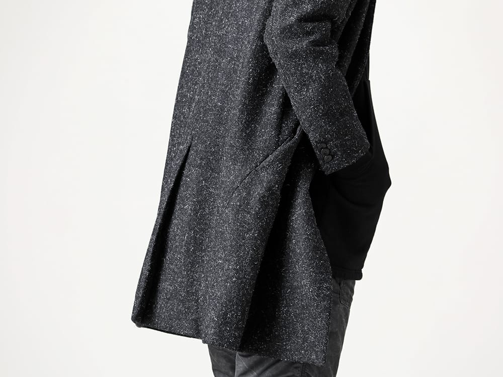 RIPVANWINKLE 2022-23AW Simple coat with a one button design that is easy to use for everyday wear with distinctive Kempi tweed material.  - RB-453 - Chester Coat 2-004