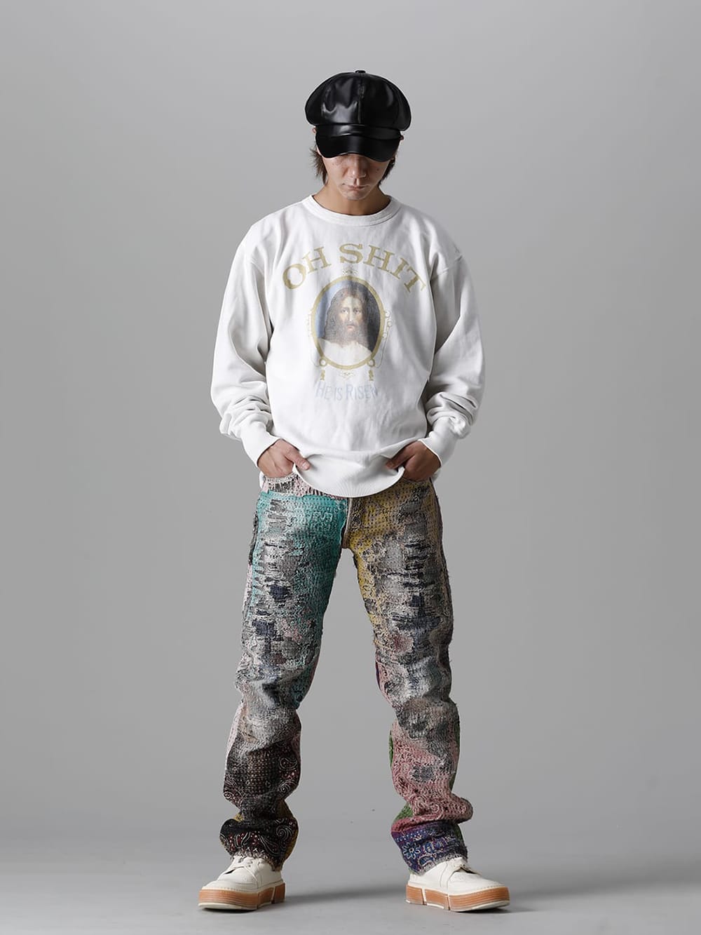 SAINT MICHAEL 2022-23AW - ©️SAINT M×××××2022-23秋冬系列的第7次发布!现在店铺和网上销售同时发售! - SM-A22-0000-014(OH SHIT Sweat shirt) - 1-015