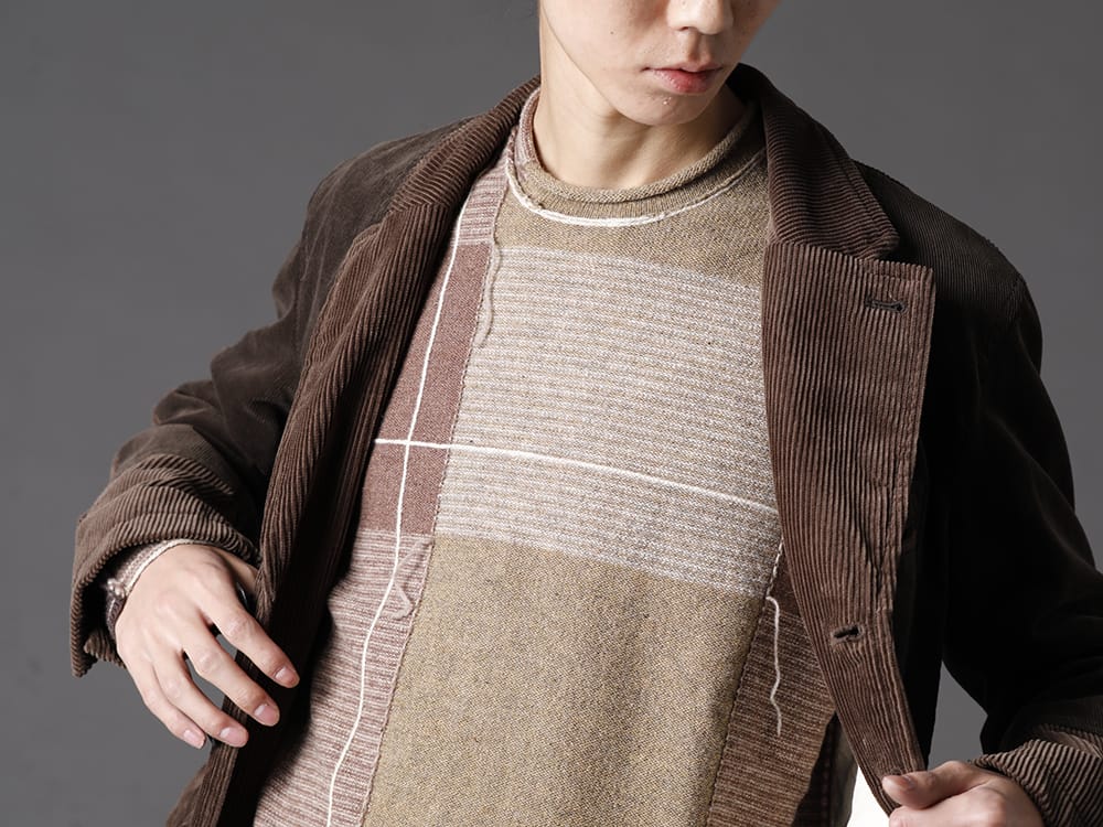ザ ヴィリディアン 2022-23AW - 季節感を生み出してくれるコーデュロイジャケット - VI-3520-06(コーデュロイ ジャケット) VI-3529-07-Beige(チェック P/Oニット ベージュ) - 2-003