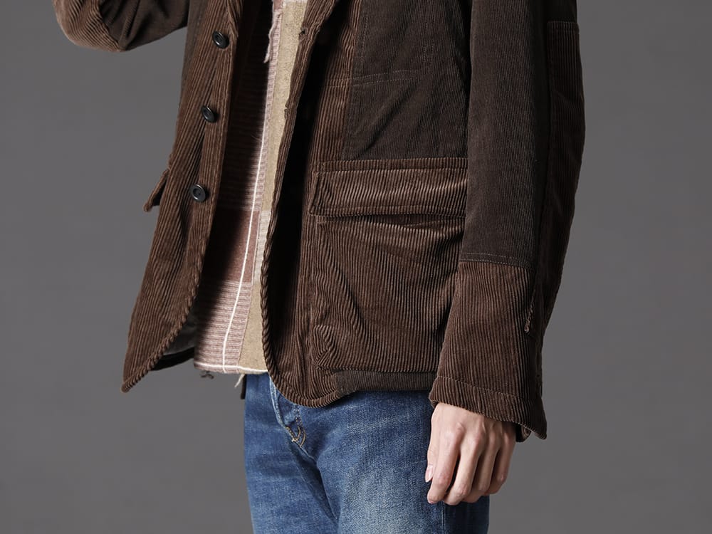 ザ ヴィリディアン 2022-23AW - 季節感を生み出してくれるコーデュロイジャケット - VI-3520-06(コーデュロイ ジャケット) VI-3529-07-Beige(チェック P/Oニット ベージュ) - 2-004