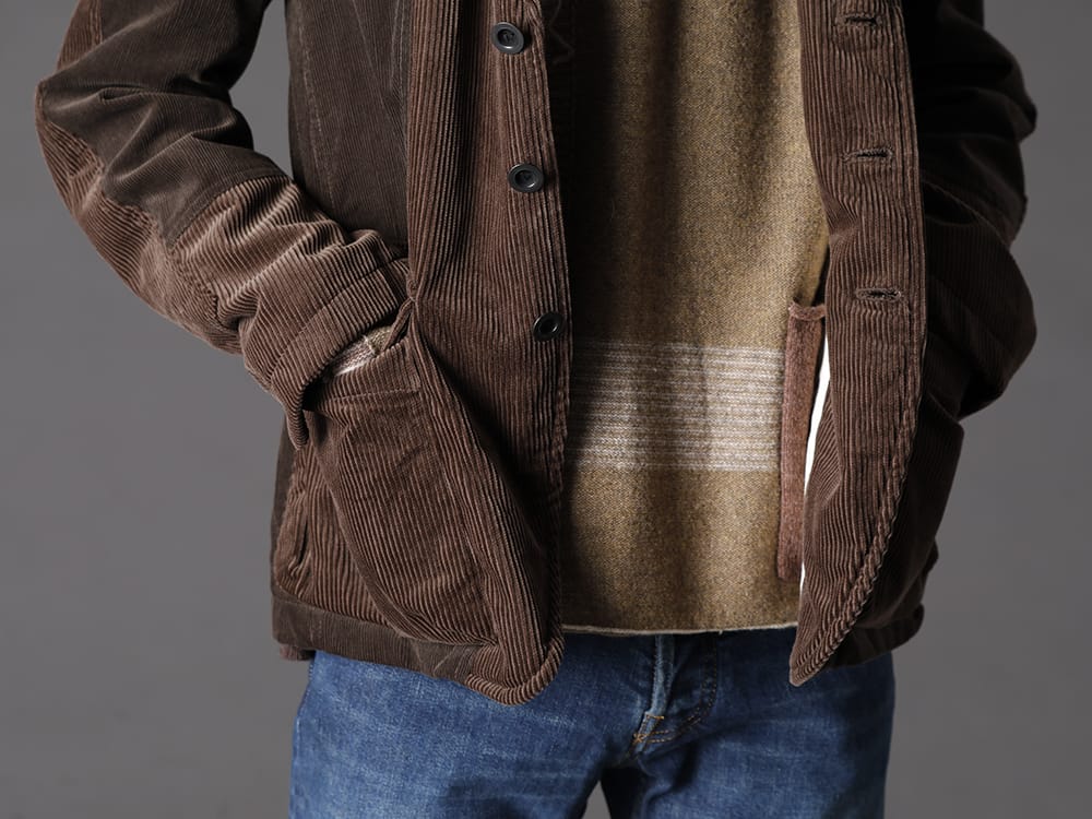 ザ ヴィリディアン 2022-23AW - 季節感を生み出してくれるコーデュロイジャケット - VI-3520-06(コーデュロイ ジャケット) VI-3529-07-Beige(チェック P/Oニット ベージュ) - 2-005