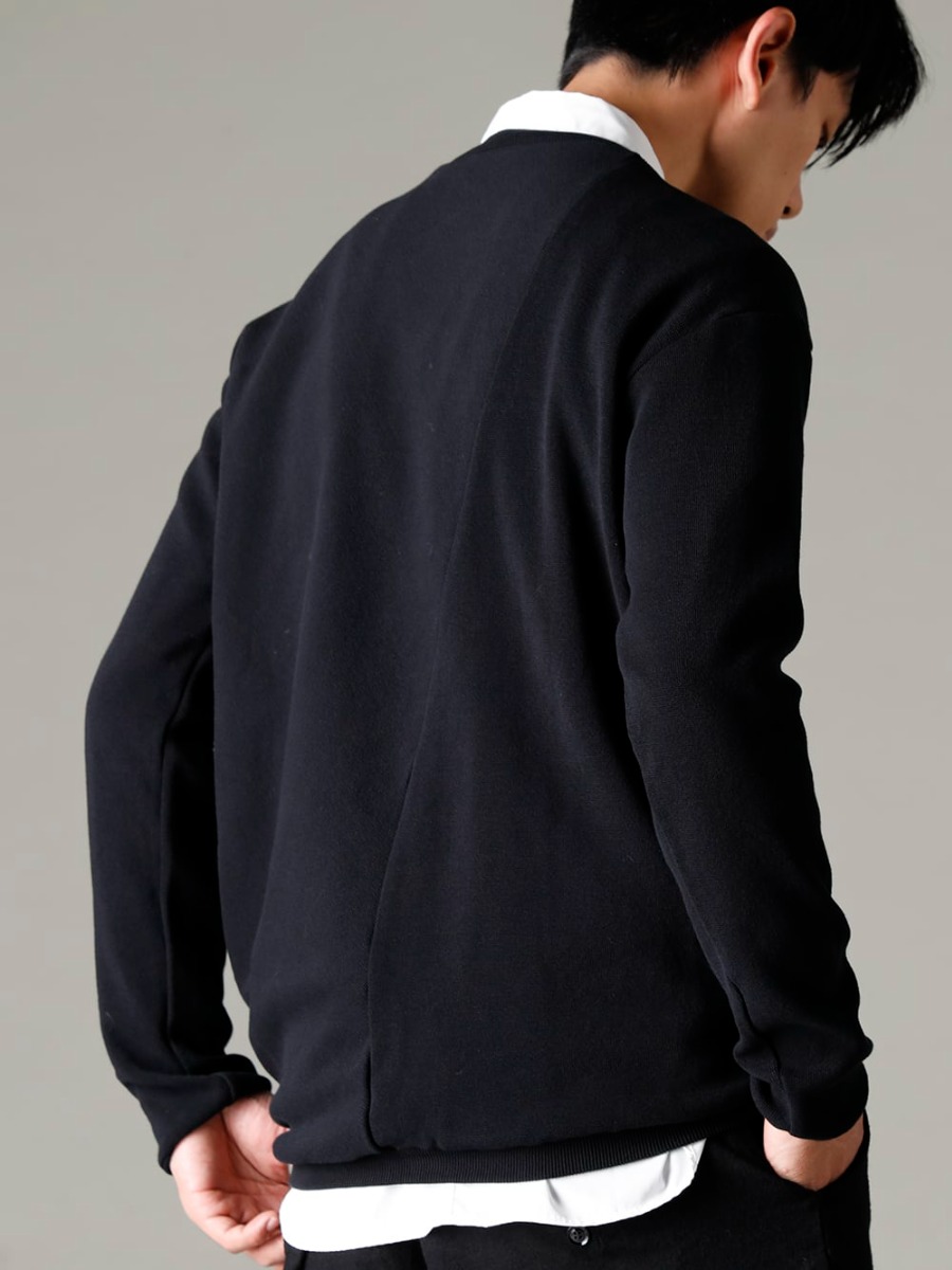 GARMENT REPRODUCTION OF WORKERS(ガーメント リプロダクション オブ ワーカース) 22-23AW(秋冬)  ニットソーは、ニット生地を縫製して仕立てた薄手のニットのようなアイテム - Quasimodo-Knit-Sew-Black カジモド ニット ソー ブラック - SH-035 シャツ トーマス メイソン 1-002