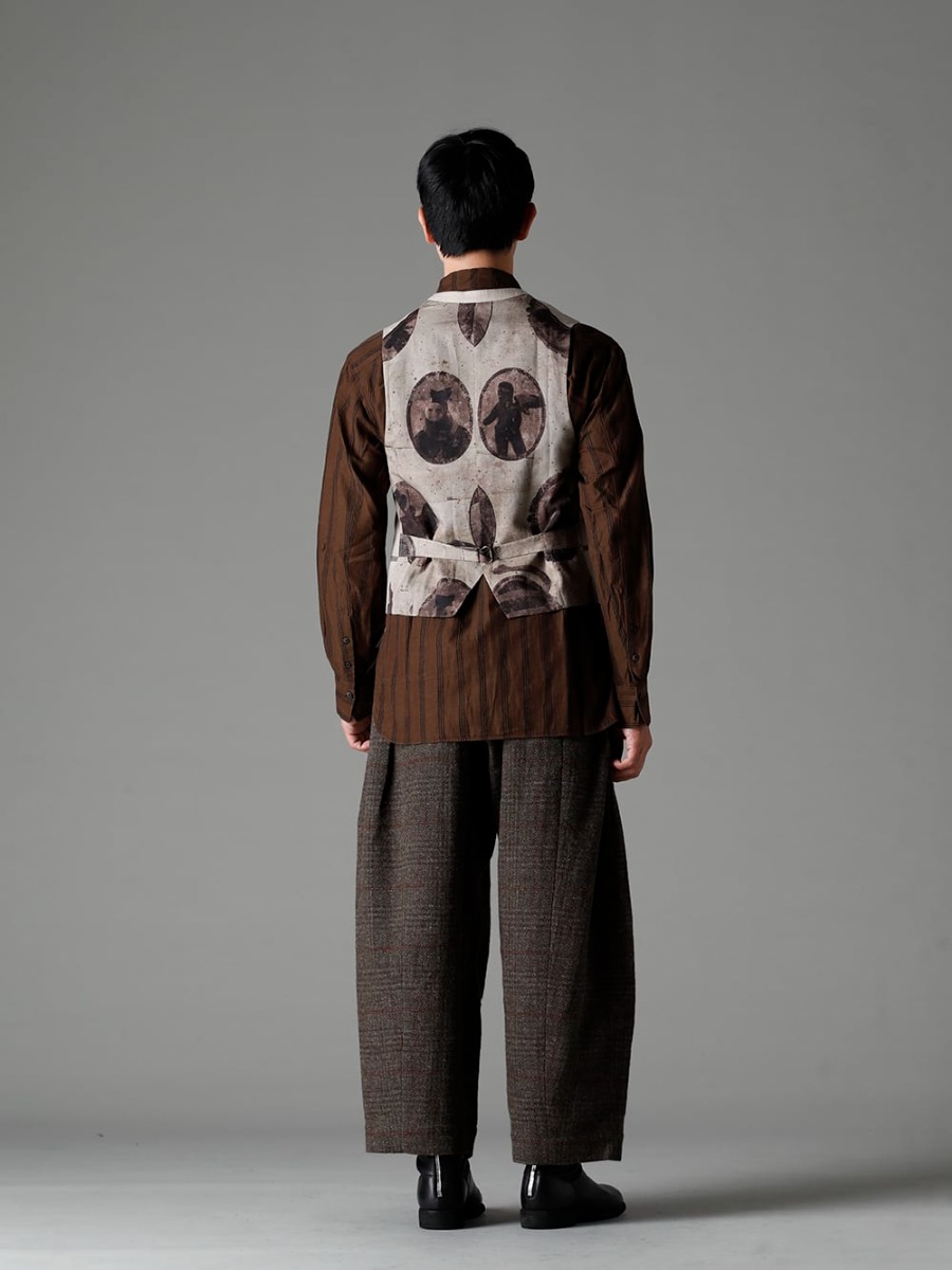 ZIGGY CHEN 22-23AW Standard yet unique single-breasted shirt  - 0M2230108 Wide Simple Waistcoat - 0M2230706 Front Slit Pocket Shirt - 0M2230532 Front Pleats Dropped Crotch Trousers - 788Z_H Back Zip Boots Double Sole - Horse Full Grain Leather 2-004