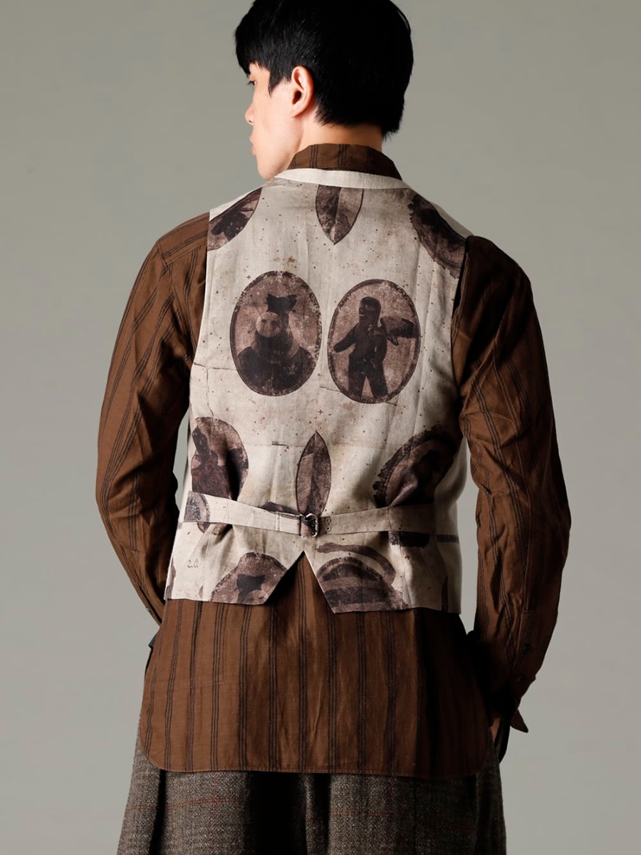 ZIGGY CHEN 22-23AW Standard yet unique single-breasted shirt  - 0M2230108 Wide Simple Waistcoat - 0M2230706 Front Slit Pocket Shirt - 0M2230532 Front Pleats Dropped Crotch Trousers - 788Z_H Back Zip Boots Double Sole - Horse Full Grain Leather 2-005