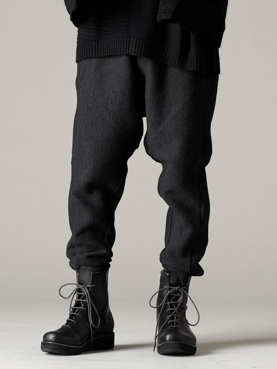 DEVOA 22-23AW Styling - Jersey pants for midwinter. PTN-SRE SRY SRY easy pants wool super120’s / bamboo super120’s / バンブー FW-LMM Leather boots  3-001