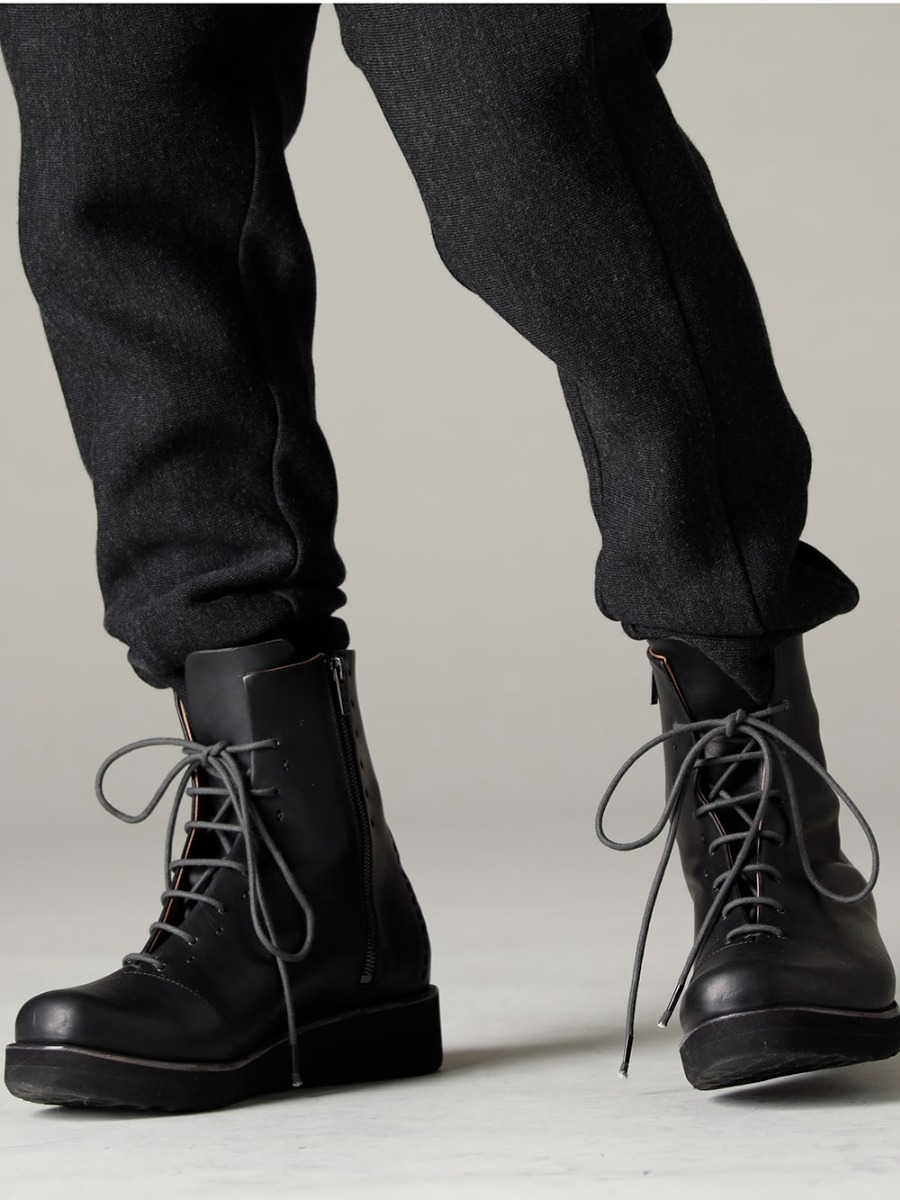 DEVOA 22-23AW Jersey pants for midwinter. - PTN-SRE SRY SRY easy pants wool super120’s / bamboo super120’s / バンブー FW-LMM Leather boots  3-003