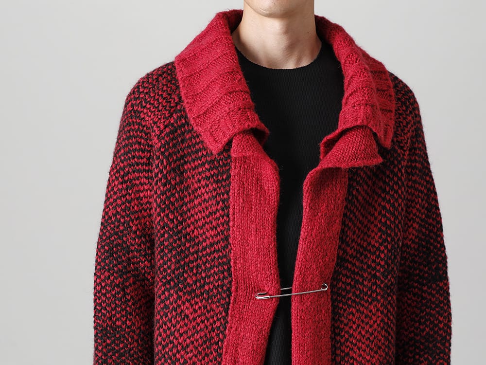 Ground Y - グラウンド ワイ 2022-23AW 見出し3 GE-K04-152 Red - ロング ショール カーディガン Red - RB-443-Deep-Black - クライミングジャージー ディープ ブラック - IH-22SS-S001-RC - レザーシューズ 4-001