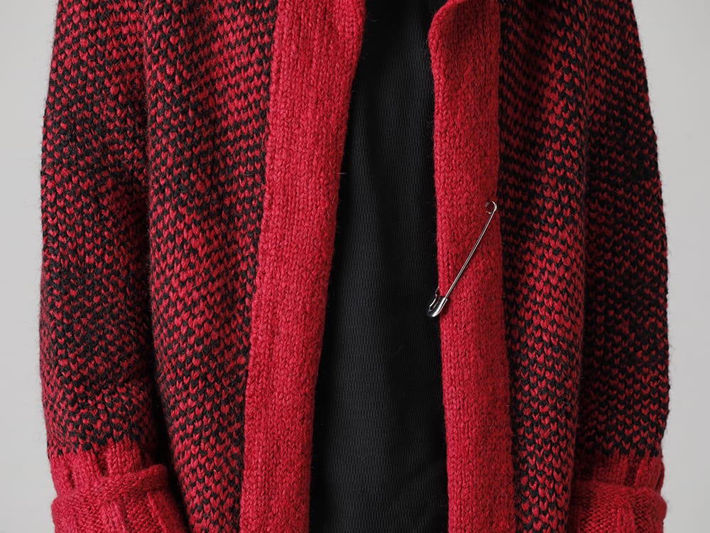 Ground Y - グラウンド ワイ 2022-23AW 見出し3 - GE-K04-152 Red - ロング ショール カーディガン Red - RB-443-Deep-Black - クライミングジャージー ディープ ブラック - IH-22SS-S001-RC - レザーシューズ 4-002