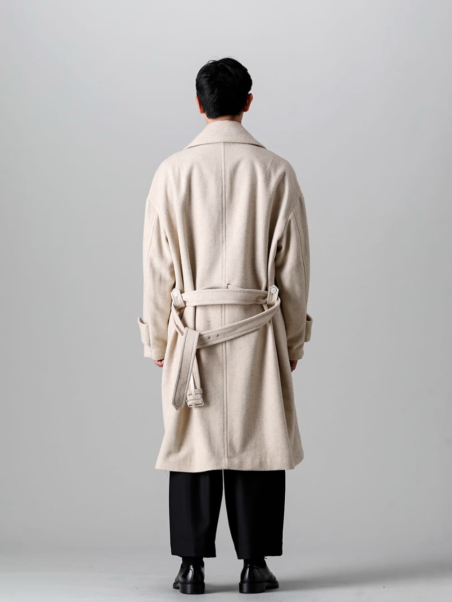 Ground Y - グラウンド ワイ 2022-23AW スタイリング ミリタリーテイストをディテールに落とし込んだモーターサイクルビッグコート - GE-C02-101 - モーターサイクル ビッグコート - vu-a22-p10 Black - ニー ワイドパンツ ブラック - IH-22SS-S001-RC - レザーシューズ 1-002