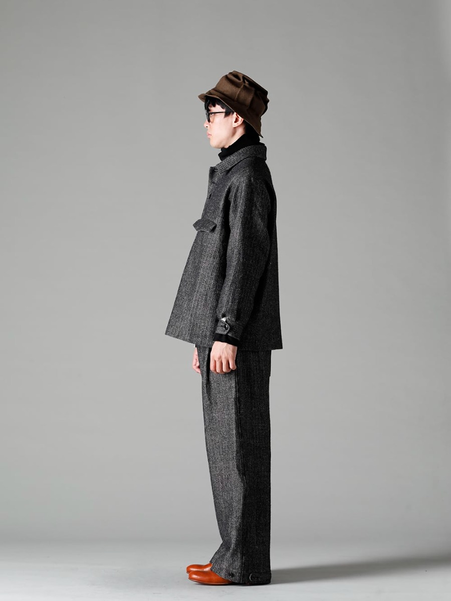 KLASICA(クラシカ) 22-23AW(秋冬)  着る人を選ばずに楽しめるアイテム - 22C-41SHJ-MMD ラインド シャツ ジャケット - クラッシック ヘリング ボーン - TTW-wn ウール ボトルネックニット ブラック - 22C-42TRS-GARNER ワイド ストリング トラウザー - クラッシック ヘリング ボーン - Derby-W-Hidden-Laces- Kangaroo-Natural W. ヒドゥン レース ダービーシューズ カンガルー ナチュラル - RH-PK-006-Brown メランジ イージリーバーン ラビット ファー フェルト ロング ハット ブラウンMEL EB - RG0161ZC RG0161ZC ユニブラック & ホワイト / クリア 1-002