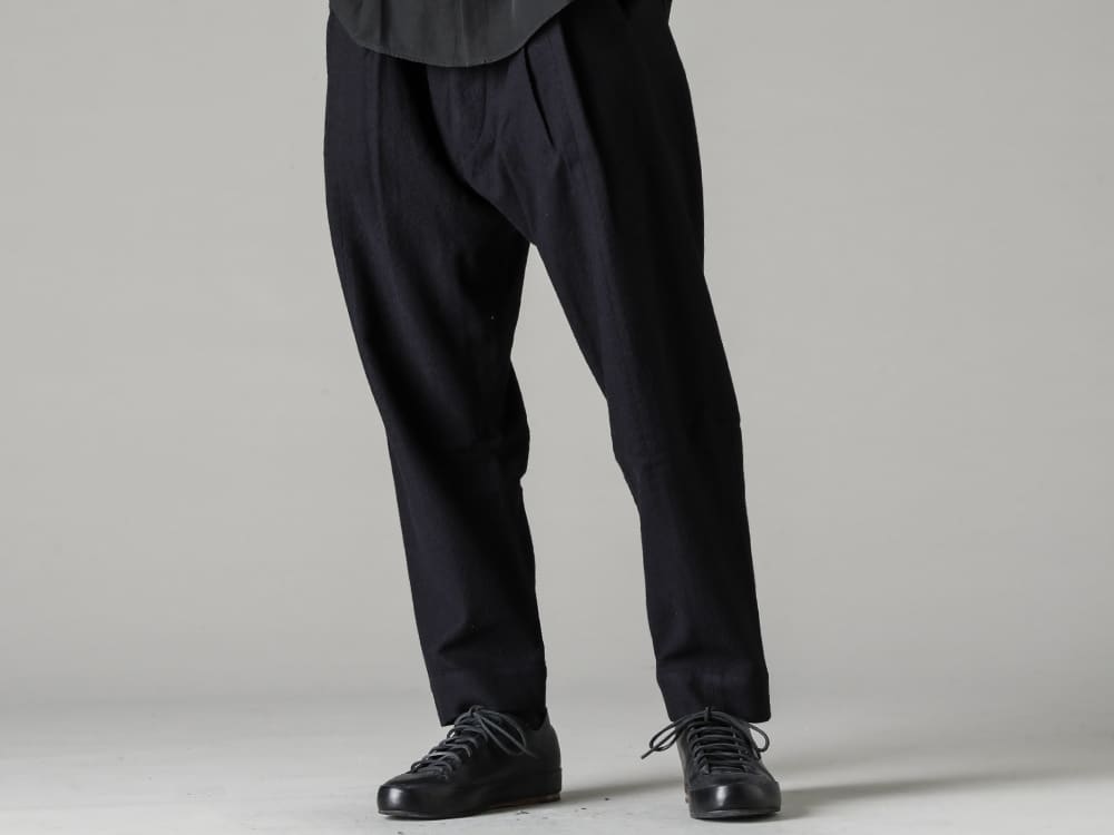 ZIGGY CHEN 22-23AW Simple mandarin collar shirt for year-round use - 0M2230512-Horizontal Seam Tapered Cut Trousers 4-005