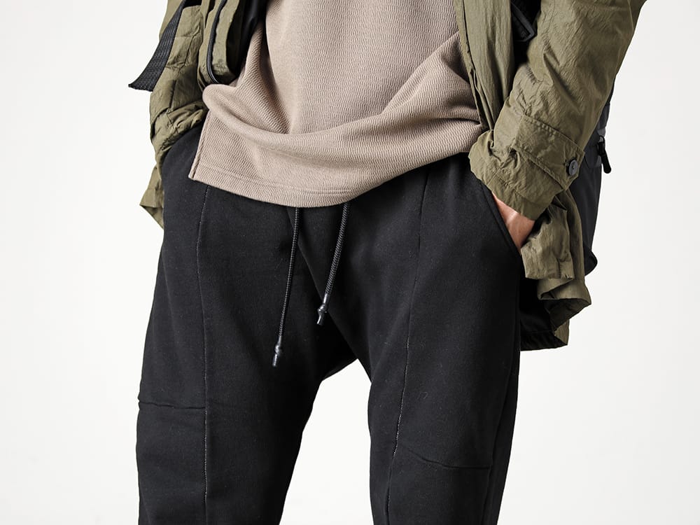 RIPVANWINKLE 2022-23AW Solid jersey with less fluff on the fabric surface and superior durability. - RB-430-Deep-Black - Bush easy Jersey deep Black- A06FW735-black-black - Original sole leather hi-top sneaker Black / Black Black / Black 3-003