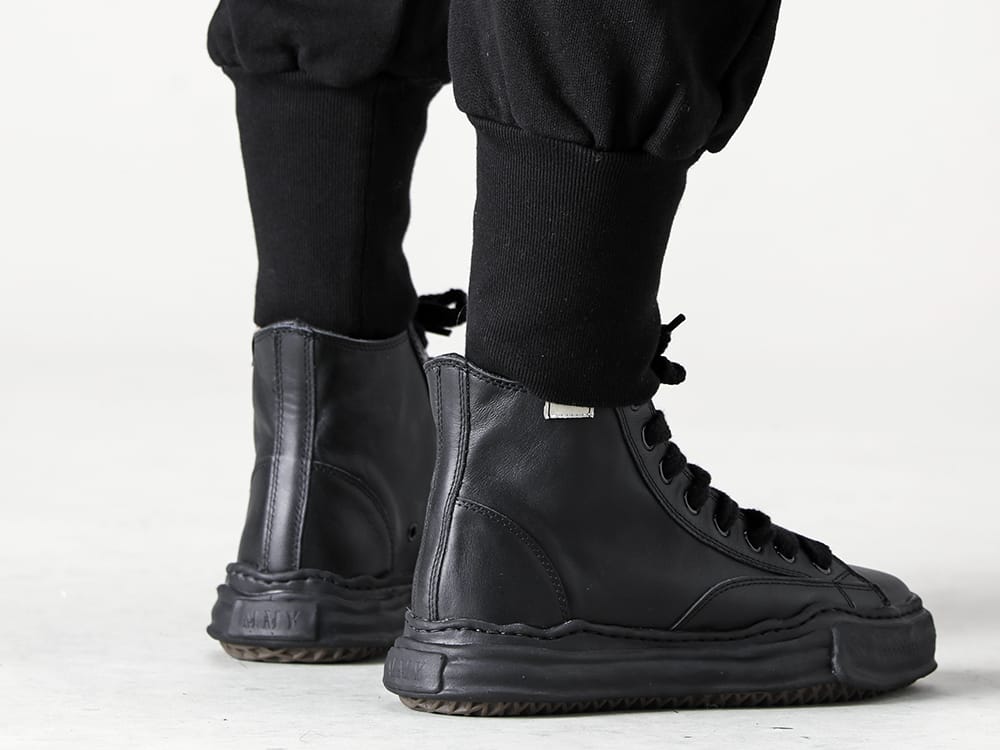 ブランド名 2022-23AW Solid jersey with less fluff on the fabric surface and superior durability. - RB-430-Deep-Black - Bush easy Jersey deep Black- A06FW735-black-black - Original sole leather hi-top sneaker Black / Black Black / Black 3-005