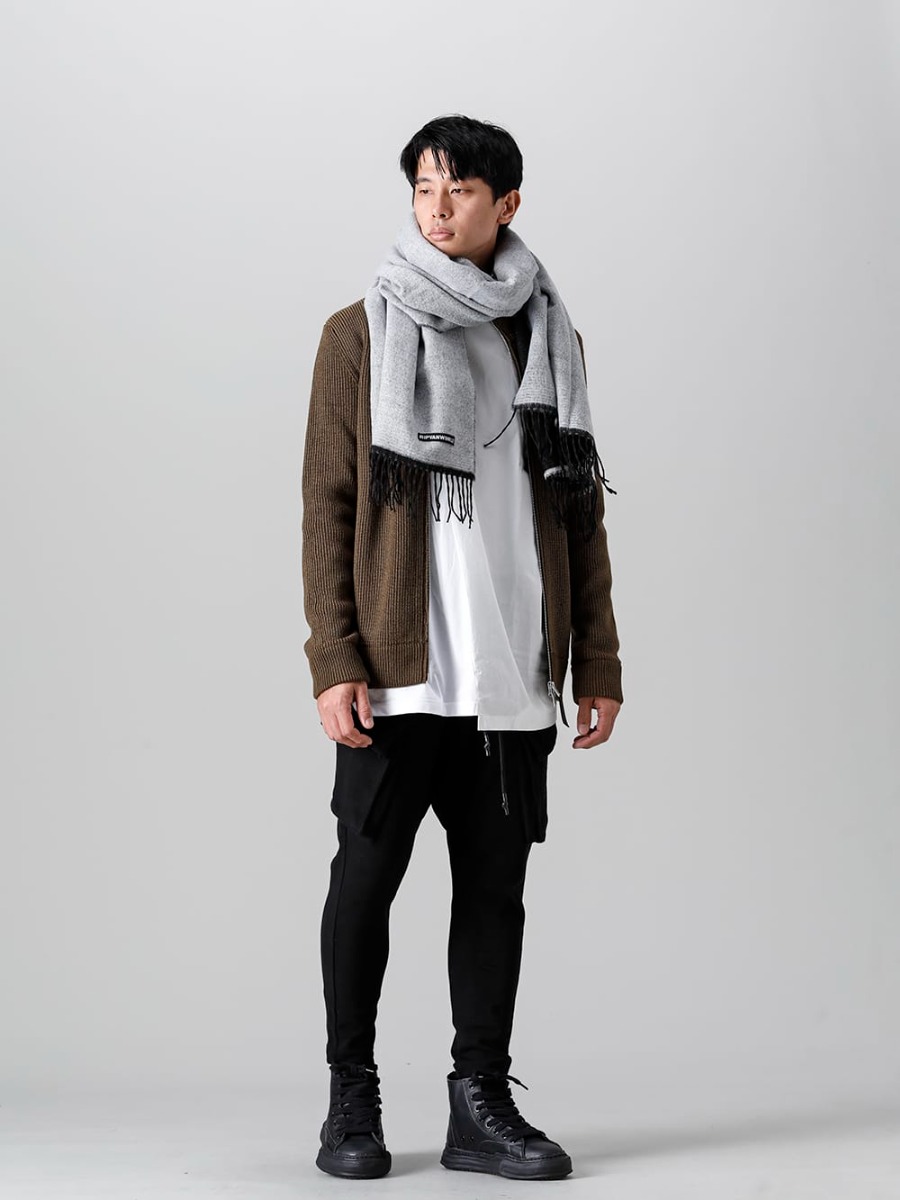 RIPVANWINKLE 2022-23AW Bush Easy Jersey pants are ankle-length pants with a simple shape and cargo pockets. - SI1HA0013-Olive - Drivers Zip Up Knit Olive Olive - RB-430-Deep-Black - Bush Easy Jersey Deep Black - A06FW735-black-black - Original sole leather hi-top sneaker Black / Black Black / Black  4-001