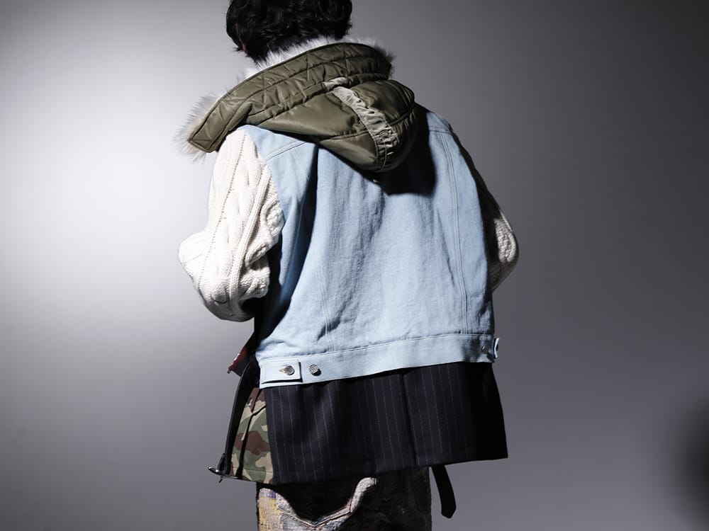 フェノメノン 2022-23AW - 複数素材を1着に落とし込んだ贅沢なジャケット - ILLJK22A-008(ミックスジャケット) - 2-003