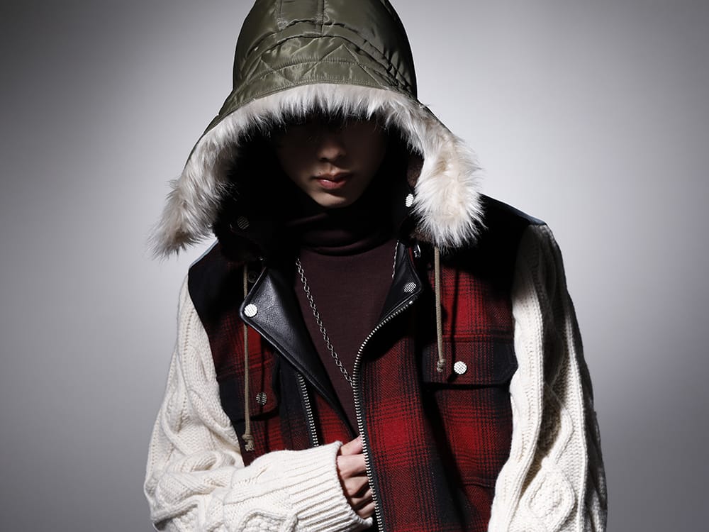 フェノメノン 2022-23AW - 複数素材を1着に落とし込んだ贅沢なジャケット - ILLJK22A-008(ミックスジャケット) - 2-008