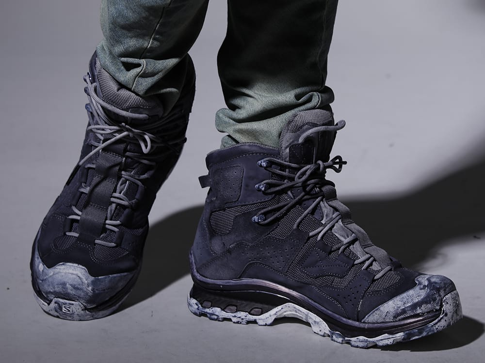 イレブン バイ ボリス ビジャン サベリ 2022-23AW - インディゴデニムに加工を施し、ユーズド感をプラス - BOOT2-GTX-BLACK-DYE-001(BOOT2 ゴアテックス ブラックダイ) - 3-008