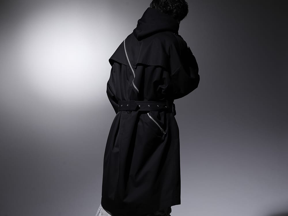 タカヒロミヤシタ ザソロイスト / ヌード マサヒコマルヤマ 2022-23AW - A trench coat with fine details to enjoy. - sj.0010AW22(ダブルジップ バルーンシェイプド トレンチコート) NU-1648(フリース ニット オーバーサイズ フーディー) - 2-002