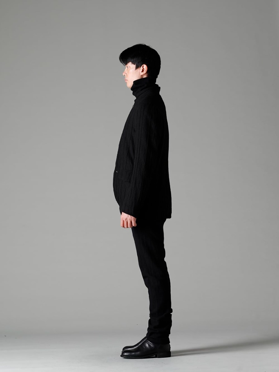 NOUSAN(ノウザン) 22-23AW  ブランド毎でベクトルの違う生地へのこだわり - 22C-41SHJ-MMD ラインド シャツ ジャケット - クラッシック ヘリング ボーン - TTW-wn ウール ボトルネックニット ブラック - UP110-354B コントゥア パンツ 2.0 - 788Z_H バックジップブーツ ダブルソール - ホース フルグレイン レザー 1-001