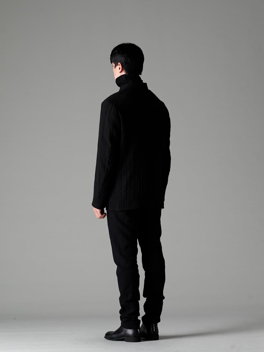 NOUSAN(ノウザン) 22-23AW  ブランド毎でベクトルの違う生地へのこだわり - 22C-41SHJ-MMD ラインド シャツ ジャケット - クラッシック ヘリング ボーン - TTW-wn ウール ボトルネックニット ブラック - UP110-354B コントゥア パンツ 2.0 - 788Z_H バックジップブーツ ダブルソール - ホース フルグレイン レザー 1-002