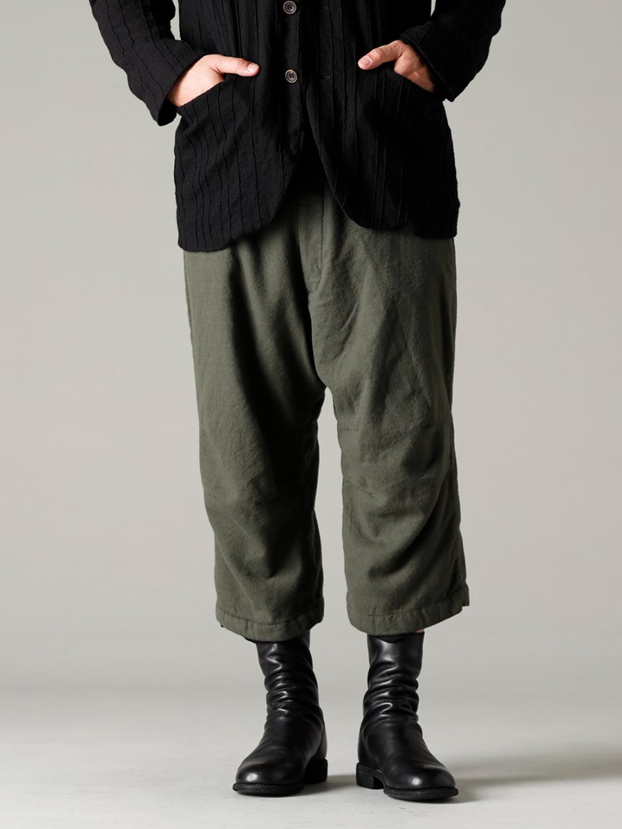 NOUSAN(ノウザン) 22-23AW ノスタルジーを感じさせるクロップドスタイル  - Arthur-Pants-Wool-Black アーサー パンツ ウール ブラック - 788Z_H バックジップブーツ ダブルソール - ホース フルグレイン レザー 2-002