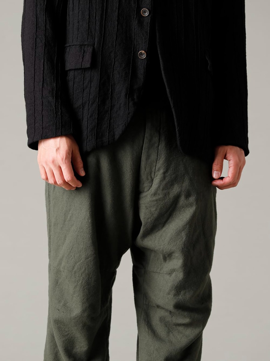 NOUSAN(ノウザン) 22-23AW ノスタルジーを感じさせるクロップドスタイル  - Arthur-Pants-Wool-Black アーサー パンツ ウール ブラック 2-003