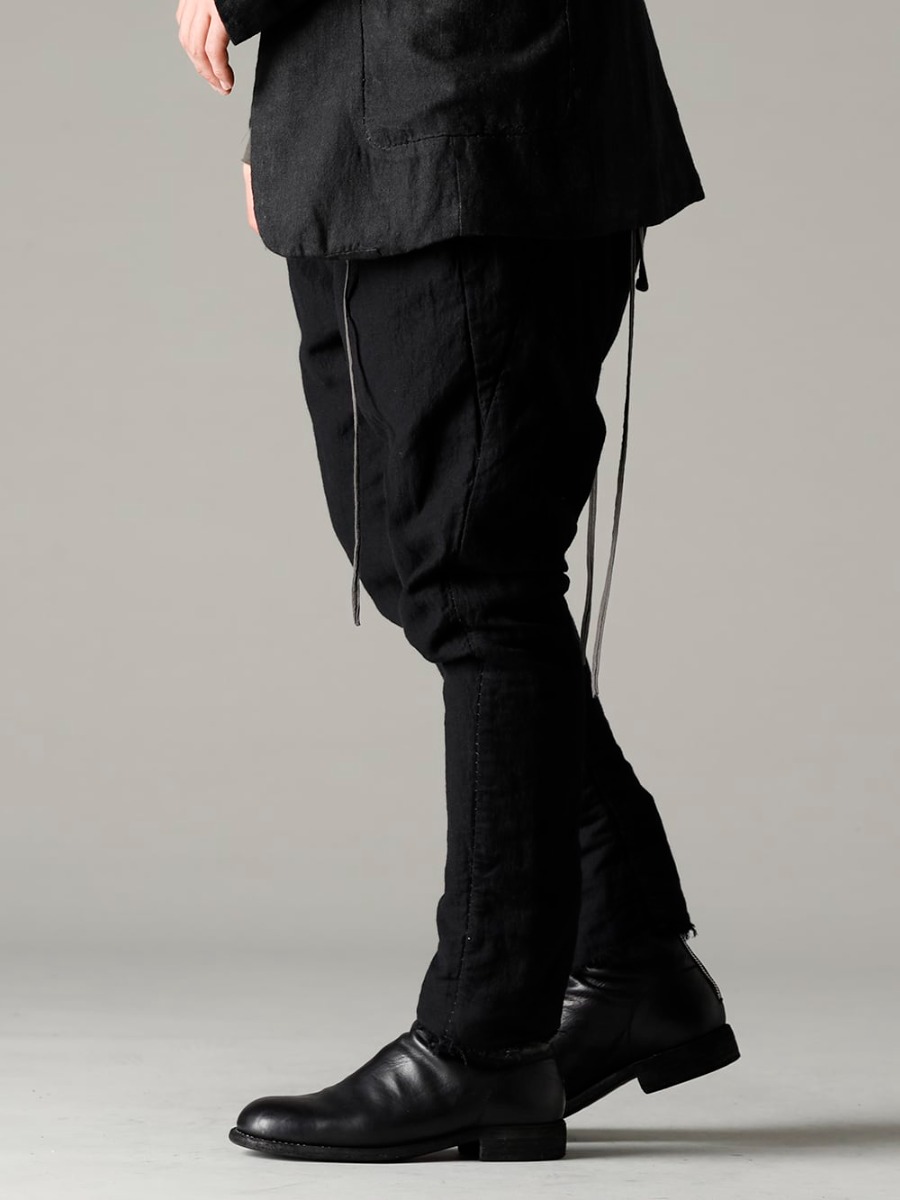 masnada(マスナダ) 22-23AW(秋冬) 取り外し可能なライニング付きパンツ - M2913 ライニング バギー パンツ - 788Z_H バックジップブーツ ダブルソール - ホース フルグレイン レザー  4-001