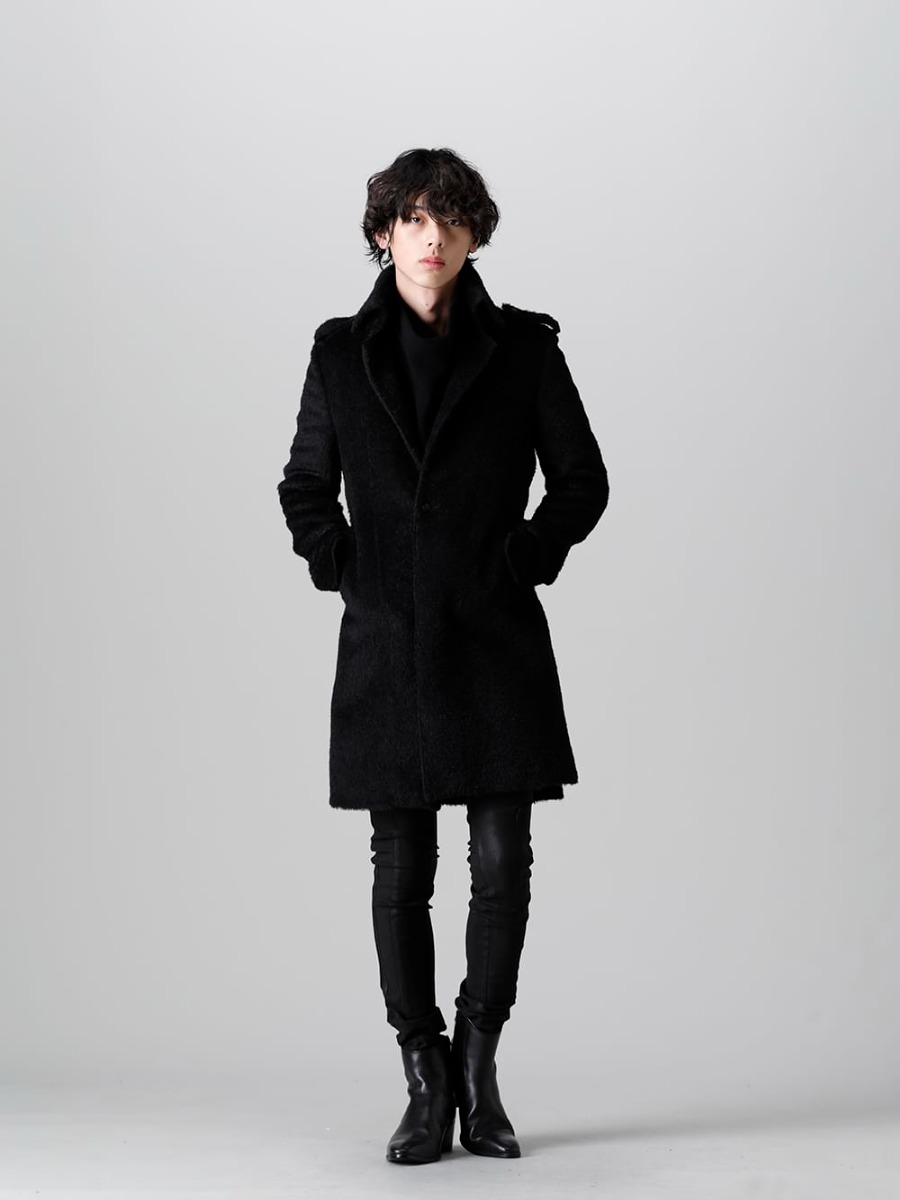 kiryuyrik(キリュウキリュウ) 2022-23AWコレクションより第5弾目が到着！店頭・通販共に販売中！ - KO-HJ29-105-black(アルパカシャギー シングル ナポレオンジャケット ブラック) - 1-001