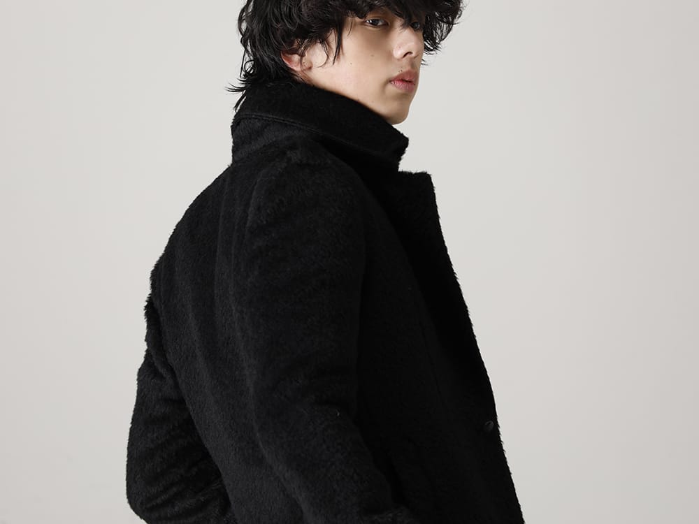 kiryuyrik(キリュウキリュウ) 2022-23AWコレクションより第5弾目が到着！店頭・通販共に販売中！ - KO-HJ29-105-black(アルパカシャギー シングル ナポレオンジャケット ブラック) - 1-008