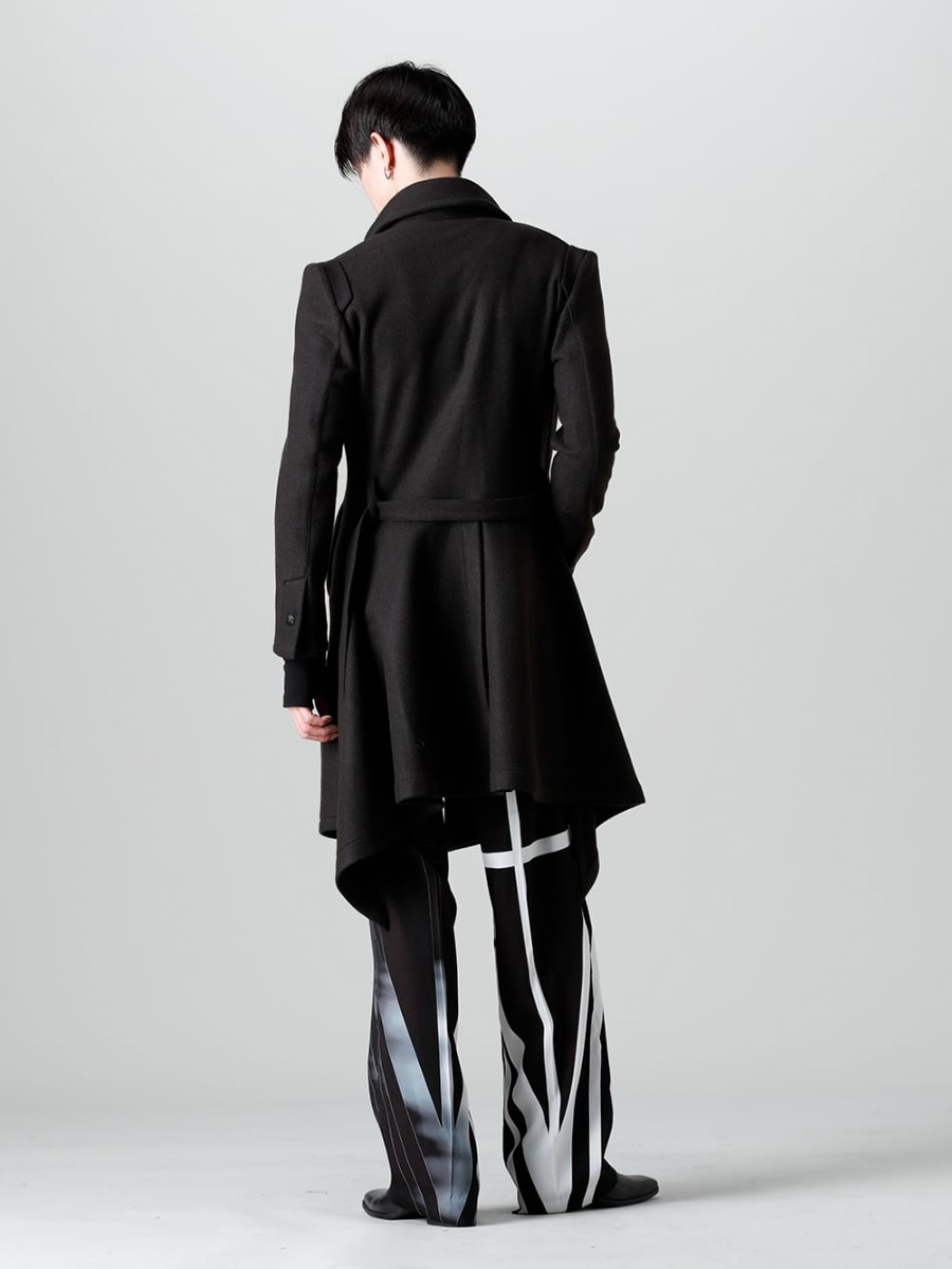 kiryuyrik(キリュウキリュウ) 2022-23AWコレクションより第5弾目が到着！店頭・通販共に販売中！ - KO-HJ37-102-black(ニットメルトン スタンドカラー フレアジャケット ブラック) - 1-011
