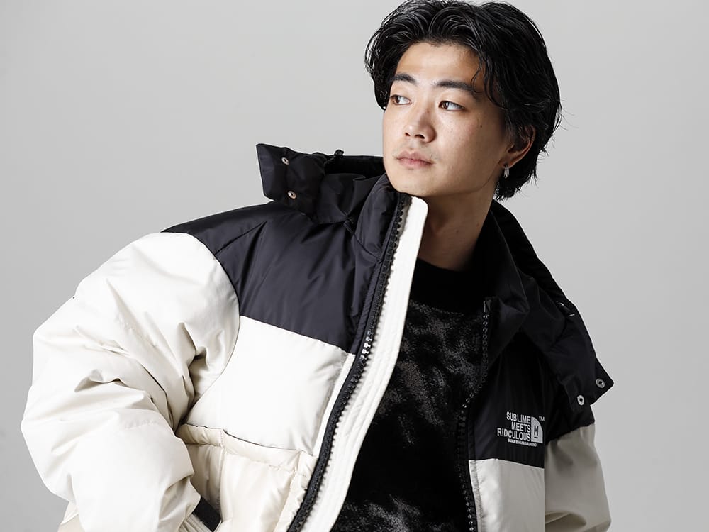 Maison MIHARAYASUHIRO - メゾン ミハラヤスヒロ 22-23AW 見出し2  - A09BL053-ボトムレイヤード ダウンブルゾン White  - HN1977-U レオパード ニット クルーネック 2-005