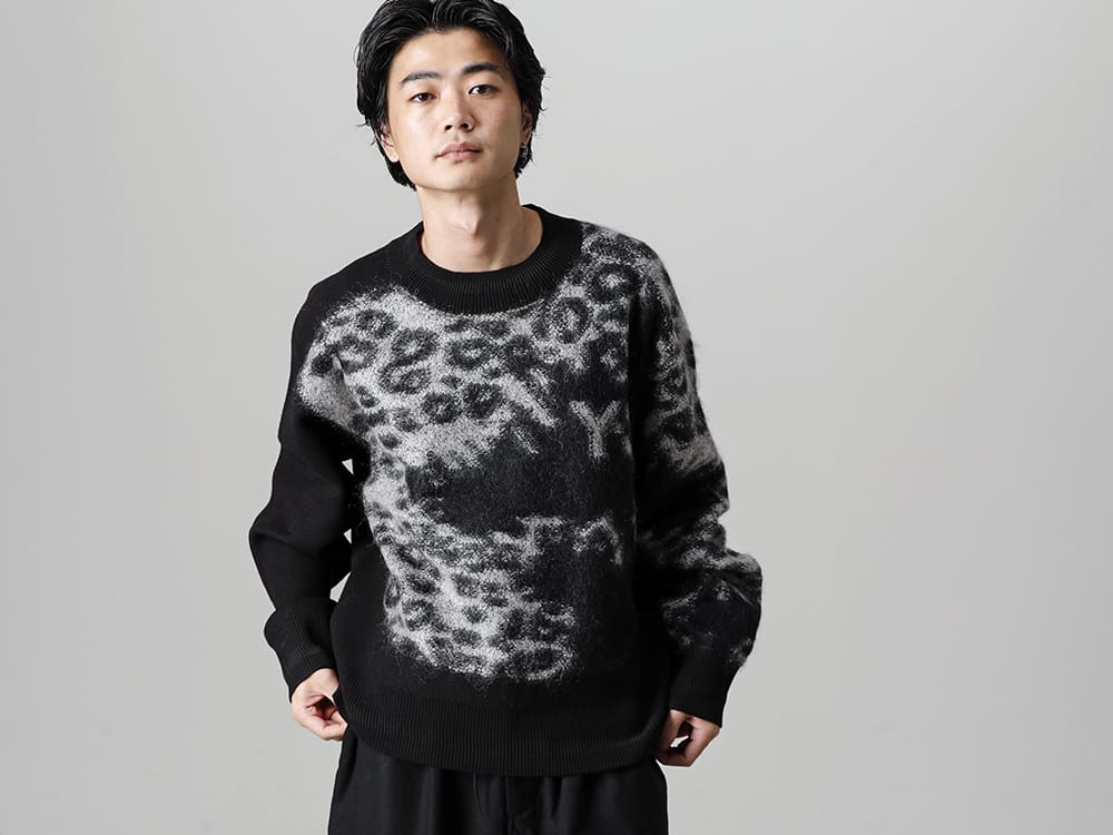 Y-3 - ワイスリー 22-23AW 見出し2  - HN1977-U レオパード ニット クルーネック CREW - 2-006