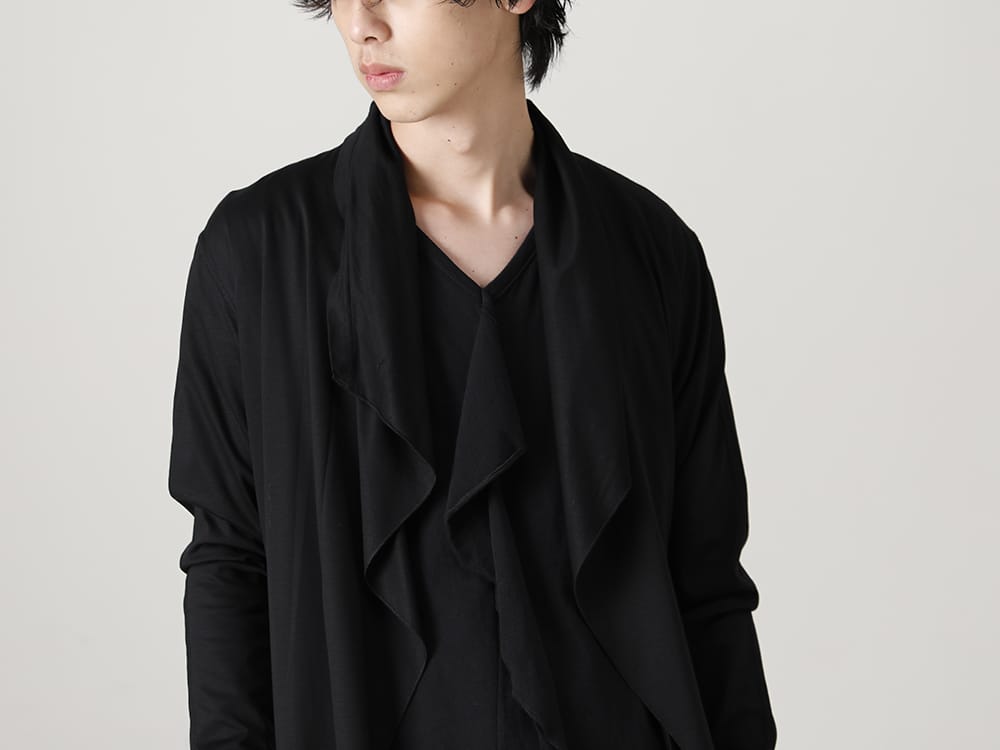 THE ONENESS 2022-23AW - THE ONENESS 2022-23AW collection is now available both in-store and online from now! - OB-OHT02-053-Black(Viscose Organic Frill Flare Cardigane Black) - 1-006