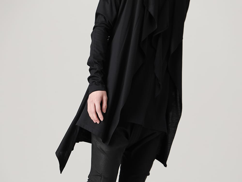 THE ONENESS 2022-23AW - THE ONENESS 2022-23AW collection is now available both in-store and online from now! - OB-OHT02-053-Black(Viscose Organic Frill Flare Cardigane Black) - 1-007