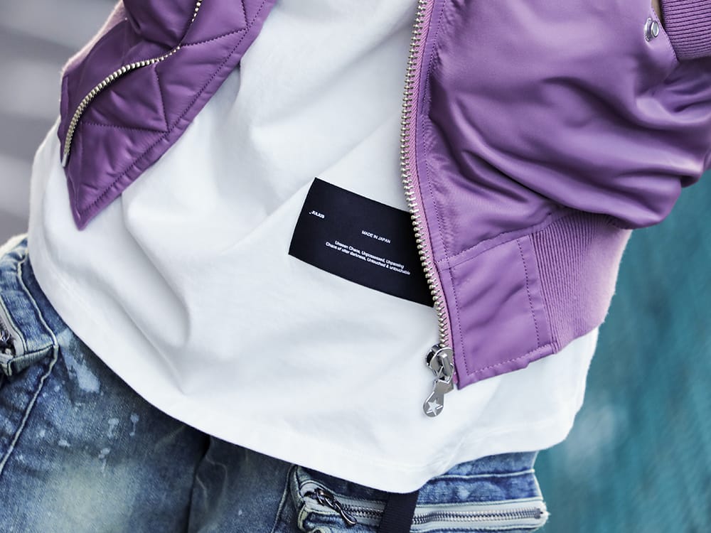 ユリウス 2022-23AW - 背面ディテールが特徴的なフライトジャケットが復刻 - 807CPM2-Off-White(コットンジャージー ドレープ ショートスリーブTシャツ オフホワイト) - 2-009