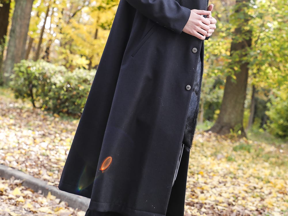 kujaku 2022-23AW - Vest that adds impact to minimalist style - KJ-22AW01(suzuran coat) - 2-008