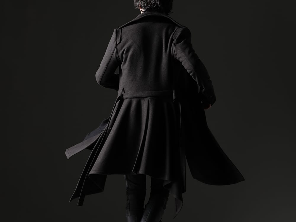 キリュウキリュウ 2022-23AW - ブランドを象徴するフレアシルエット - KO-HJ37-102-black(ニットメルトン スタンドカラー フレアジャケット ブラック) - 2-003