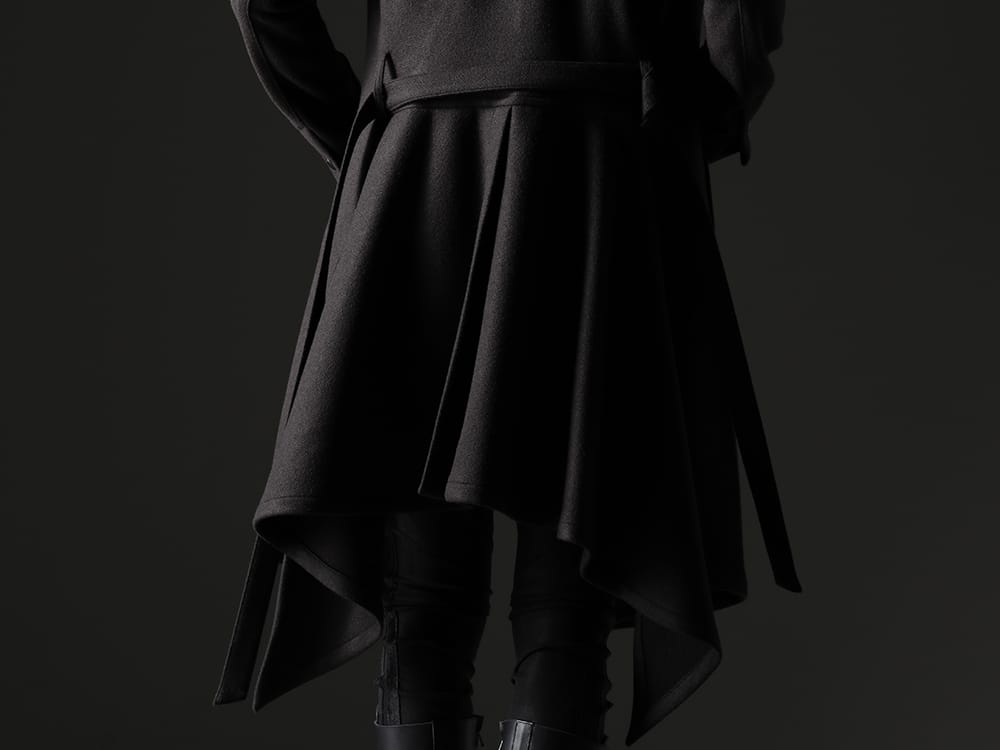 キリュウキリュウ 2022-23AW - ブランドを象徴するフレアシルエット - KO-HJ37-102-black(ニットメルトン スタンドカラー フレアジャケット ブラック) - 2-009