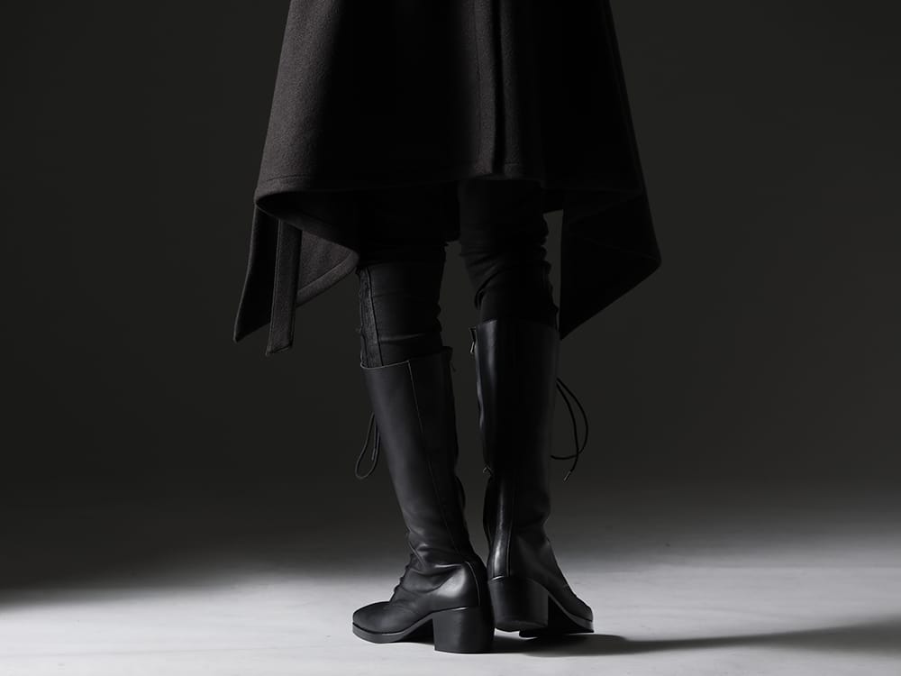 キリュウキリュウ / クジャク 2022-23AW - 定番で人気のあるサルエルシルエット - KO-HP32TP-904(コーティング ハイテンションジャージー サルエル テープパンツ) KJ-22AW34(クロべ ブーツ) - 3-003