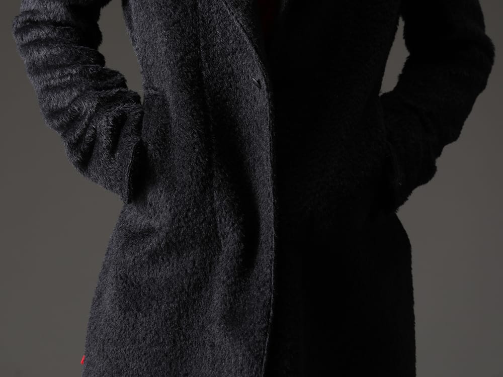 kiryuyrik 2022-23AW - An alpaca blend jacket that works in a timely manner - KOKO-HJ29-105-black(Alpaca Shaggy Single Napoleon Jacket Black) - 2-006