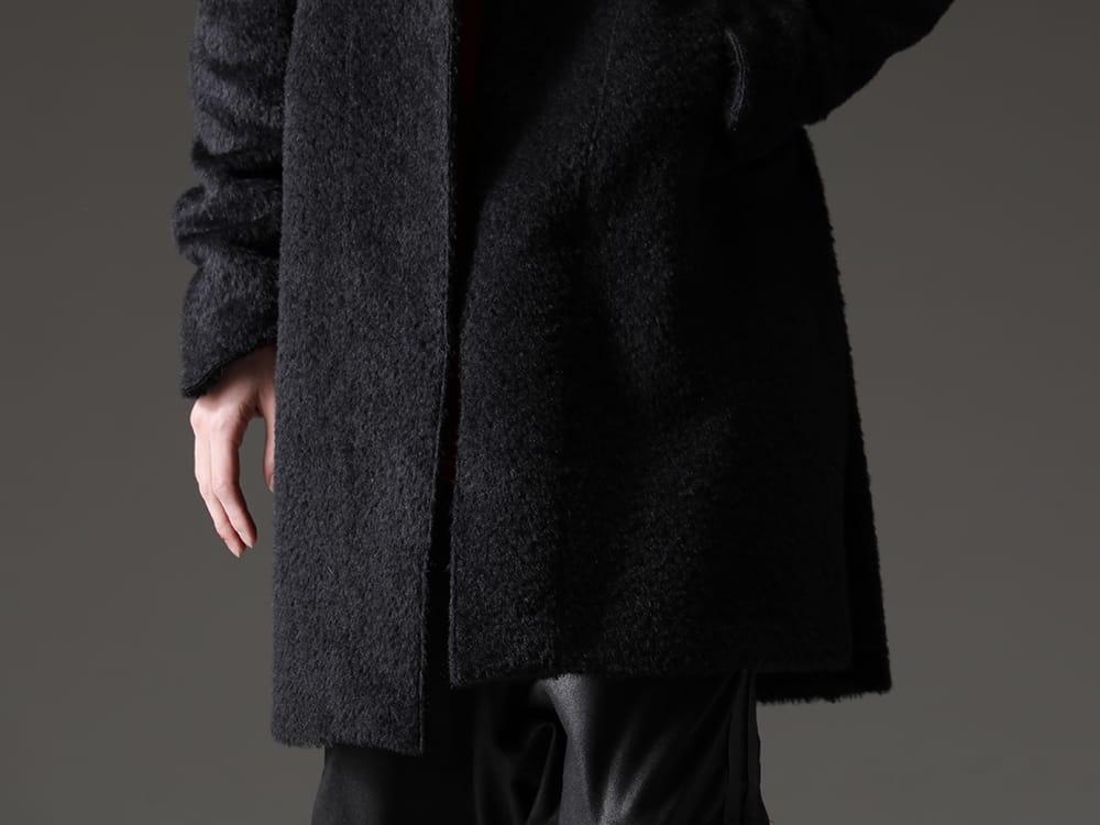 kiryuyrik 2022-23AW - An alpaca blend jacket that works in a timely manner - KOKO-HJ29-105-black(Alpaca Shaggy Single Napoleon Jacket Black) - 2-007