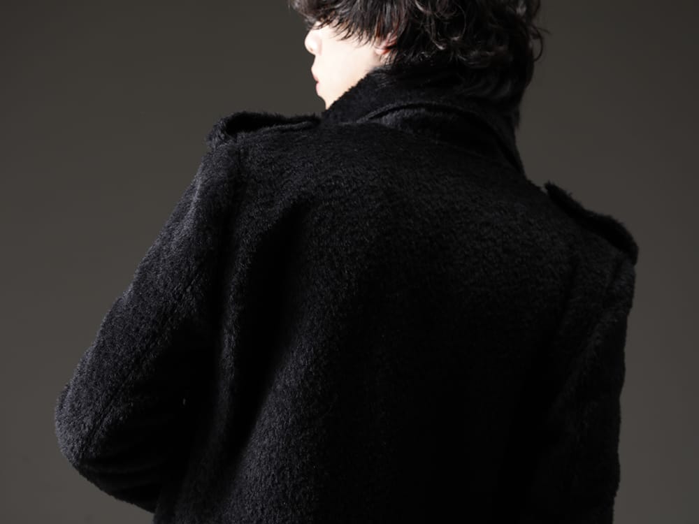 kiryuyrik 2022-23AW - An alpaca blend jacket that works in a timely manner - KOKO-HJ29-105-black(Alpaca Shaggy Single Napoleon Jacket Black) - 2-008