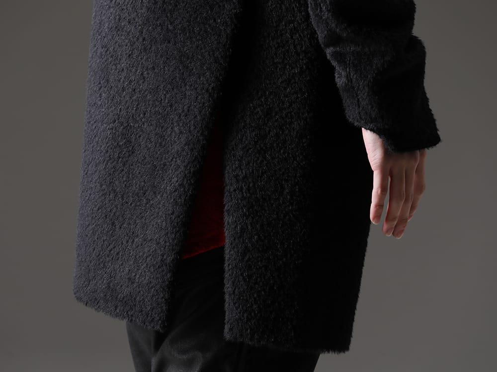 kiryuyrik 2022-23AW - An alpaca blend jacket that works in a timely manner - KOKO-HJ29-105-black(Alpaca Shaggy Single Napoleon Jacket Black) - 2-009