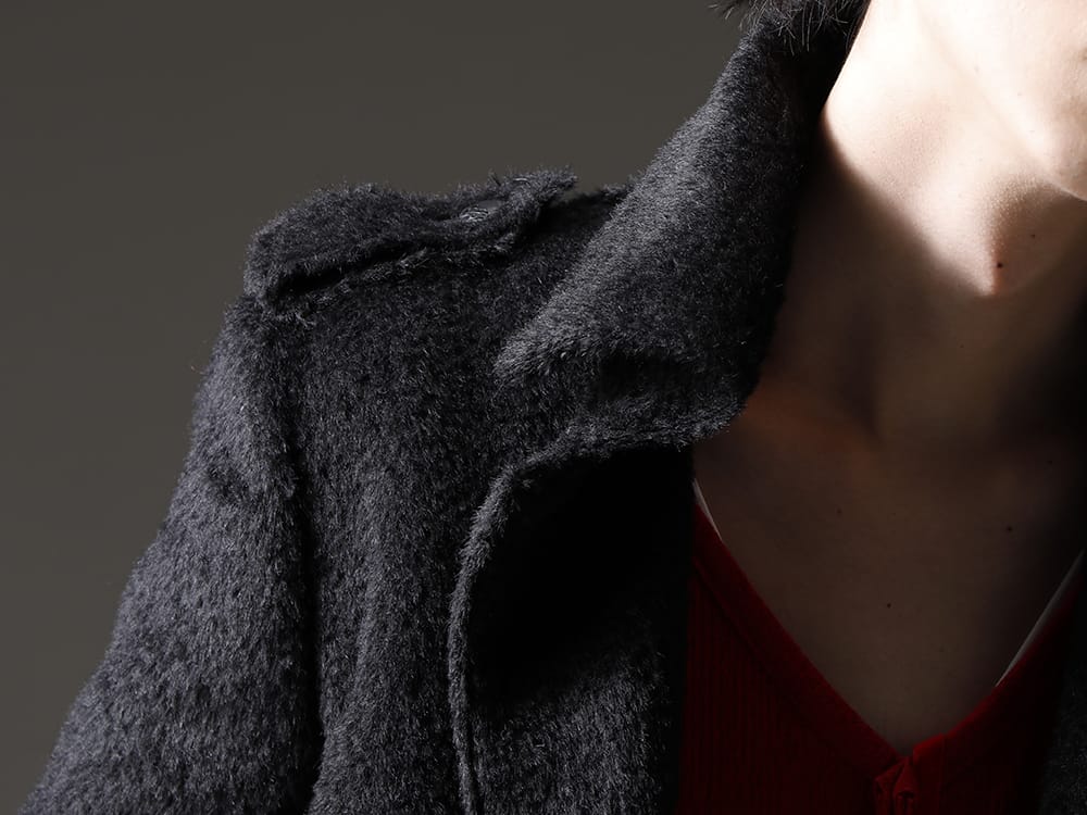 kiryuyrik 2022-23AW - An alpaca blend jacket that works in a timely manner - KOKO-HJ29-105-black(Alpaca Shaggy Single Napoleon Jacket Black) - 2-010