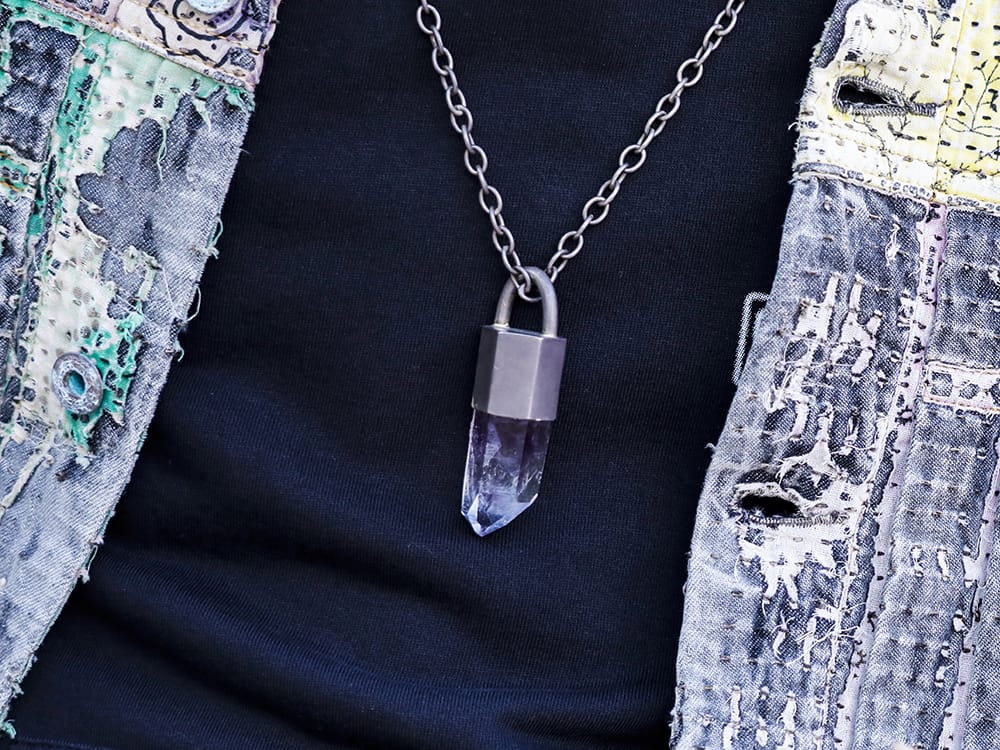 パーツ オブ フォー 2022-23AW - ヴィンテージの作品を再構築して作り上げた至極の1点 - R-198-MA+BAQ(Talisman necklace SPECIMEN Brandberg Amethyst Quartz) - 2-011