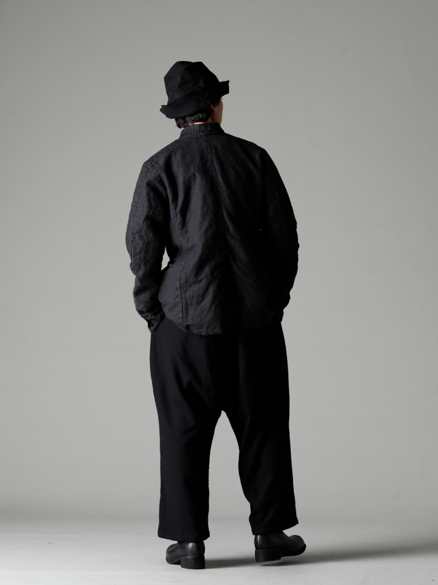 GARMENT REPRODUCTION OF WORKERS 22-23AW  Named after the famous painter Van Gogh - Vincent-Jacket-Washi-Black Vincent Jacket Washi Black - Quasimodo-Knit-Sew-Black Quasimodo Knit Sew Black - Bretagne-pants-Long-Wool-Black Bretagne pants Long Wool Black - PL1 Front Zip Boots Double Sole - Horse Full Grain Leather - RH-PK-006-Black EB RABBIT FUR FELT LONG HAT BLACK EB 1-002