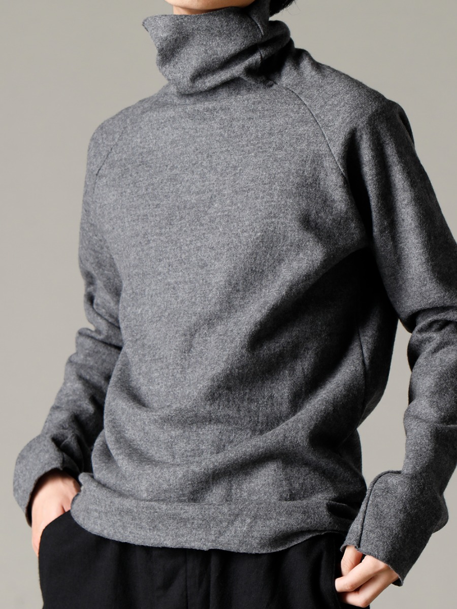 Forme D’expression(フォルメ デ エクスプレッション) 22-23AW(秋冬) らしさのあるアイテムを身に纏う - TTC-wmpl-Grey-Beige イタリア マペル ウールニットボトルネック グレーベージュ 3-005