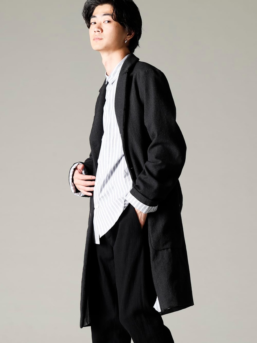 Bergfabel(バーグファベル) 22-23AW(秋冬) 22-23AW のコレクションテーマ：Joseph Beuys (ヨーゼフボイス)から  - C109-164 ワーカー コート - Sh112-A70 チロル シャツ 2-001